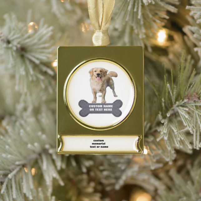 Custom Dog Bone Name Ornament (Tree)