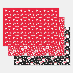 Custom Dog Bone Wrapping Paper Sheets