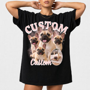 Custom Dog Bootleg Photo Collage, Vintage Animal T-Shirt