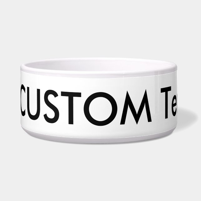 Custom Dog, Cat, Pet Bowl, Large 40oz. Ceramic (Left)
