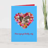 Custom Dog, Cat, Pet Photo Father's Day Rose Heart