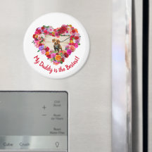 Custom Dog, Cat, Pet Photo Father's Day Rose Heart