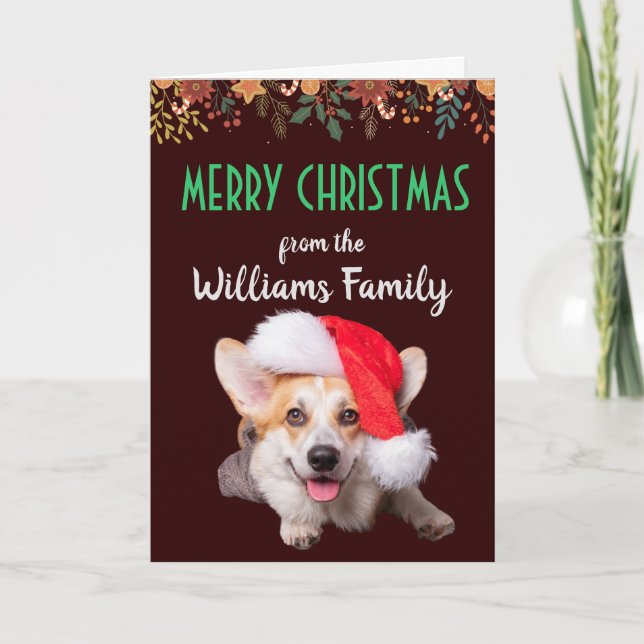 Custom Dog Christmas Card from your family (Front)