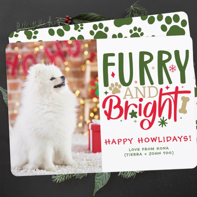 Custom Dog Christmas Photo Personalised Picture Holiday Card (Creator Uploaded)