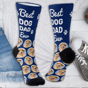 Custom DOG DAD Personalised Fun Pattern Pet Photo Socks