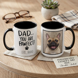 Custom Dog Dad Photo Mug   Modern Cool Gift