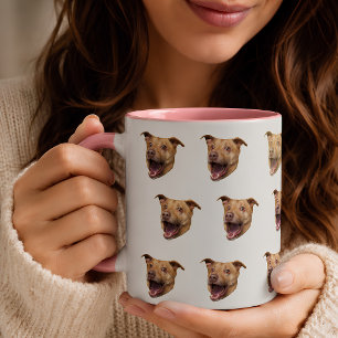 Custom Dog Face Mug   Personalised Pet Mug