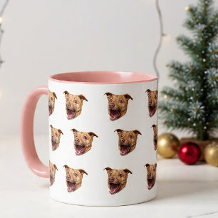 Custom Dog Face Mug   Personalised Pet Mug