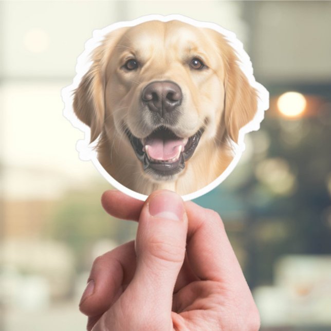 Custom Dog Face Sticker – Personalised Pet Photo (Creator Uploaded)