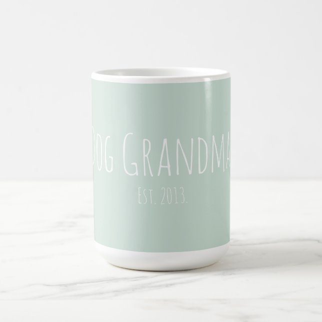 Custom Dog Grandma Modern  Coffee Mug (Center)