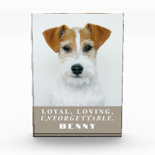 Custom Dog Loss Pet Memorial Photo Keepsake Modern Block