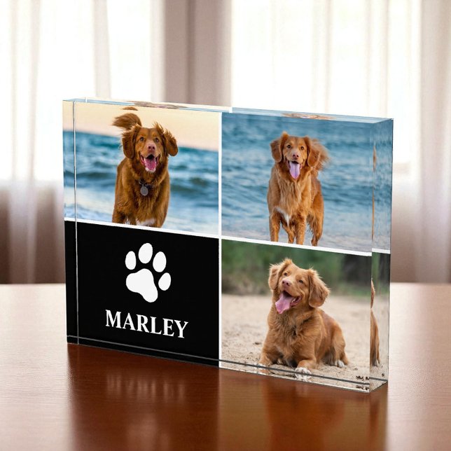 Custom  Dog Lover 3 Photo Collage Photo Block (Creator Uploaded)