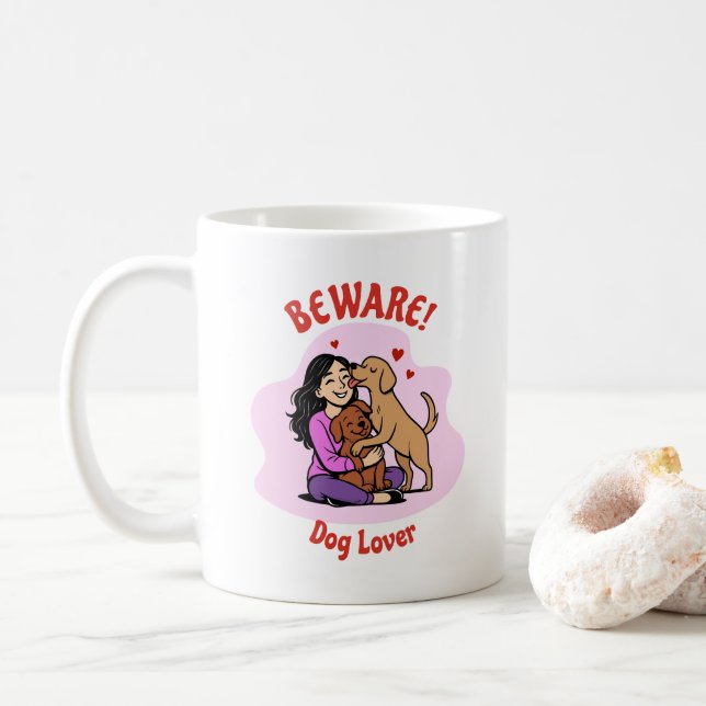 Custom Dog Lover Mug – Personalized Gift (With Donut)