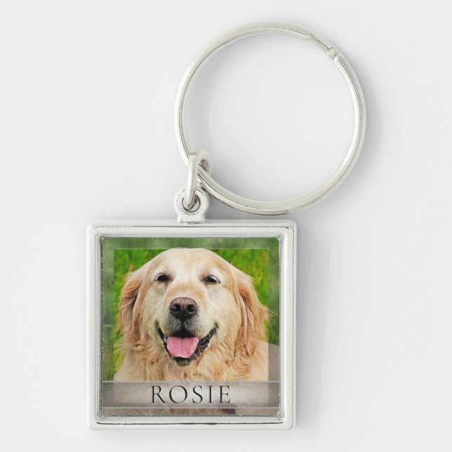 Custom Dog Memorial Gift Key Ring (Front)