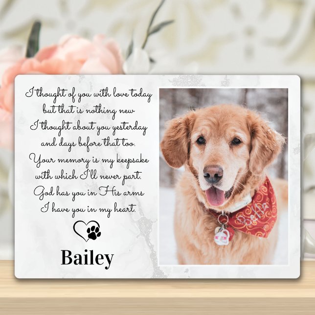 Custom Dog Memorial Gift Pet Loss Sympathy Poem Plaque (Creator Uploaded)