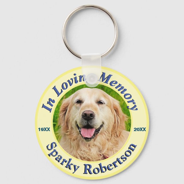 Custom Dog Memorial Key Ring (Front)