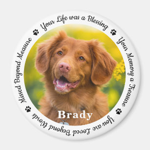 Custom Dog Memorial Photo Fridge Magnet