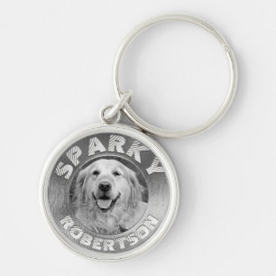 Custom Dog Memorial Silver Key Ring
