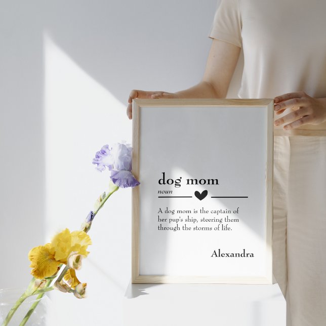 Custom "Dog Mum" Definition Poster (Custom "Dog Mom" Definition Poster)