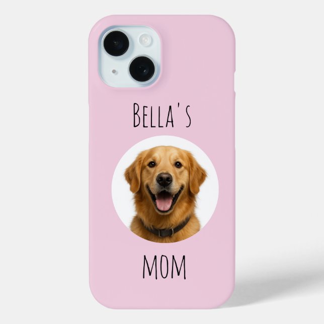 Custom Dog Mum Photo & Name Design Case-Mate iPhone Case (Back)
