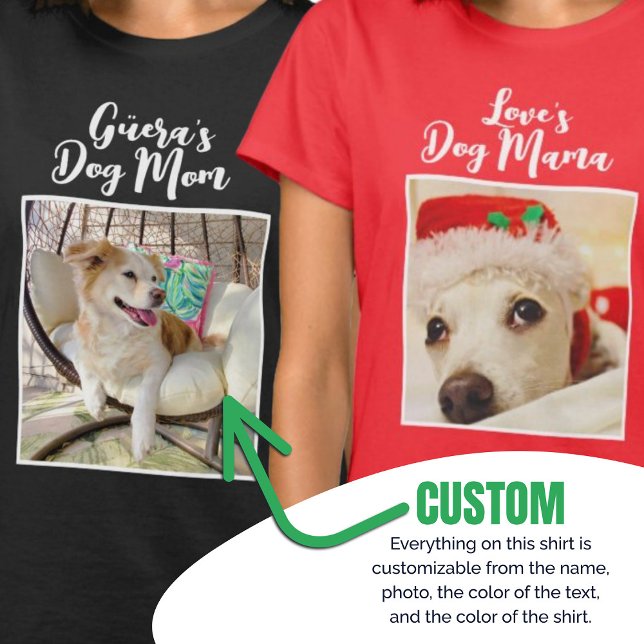 Custom Dog Mum Shirt with Personalised Photo  (Custom Dog Mom Shirt with Personalized Photo)