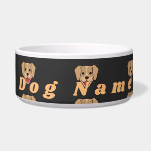Custom Dog Name Dog Image Feeding Ceramic Pet Bowl