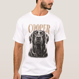 Custom Dog Name Shirt, Personalised Labrador Portr T-Shirt