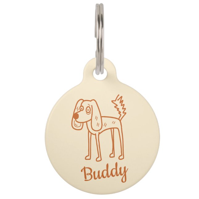 Custom Dog Pet ID Tag – Personalised Pet Name (Front)