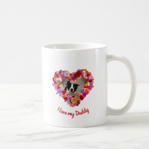 Custom Dog / Pet Photo Father's Day Rose Heart Coffee Mug