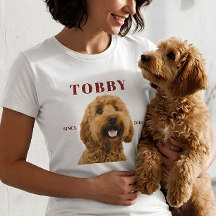 Custom Dog Photo And Pet Name T-Shirt
