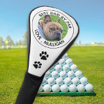 Custom Dog Photo Best Dad By Par Black White Golf Head Cover<br><div class="desc">Best Dad By Par ... Two of your favourite things , golf and your dog ! Now you can take your best friend with you as you play 18 holes . Customise these golf head covers and matching golf accessories with your dogs favourite photo and name . Great gift to...</div>