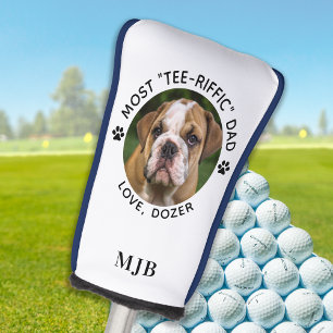 Custom Dog Photo Best Dad Ever Golfer Personalised Golf Head Cover