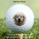Custom Dog Photo Best Dad Golf Balls<br><div class="desc">Custom Dog Photo Best Dad Golf Balls. Easily place a photo of your own pet dog.</div>