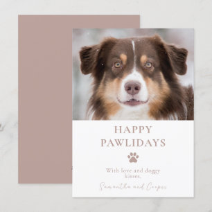Custom Dog Photo Christmas Holiday Card