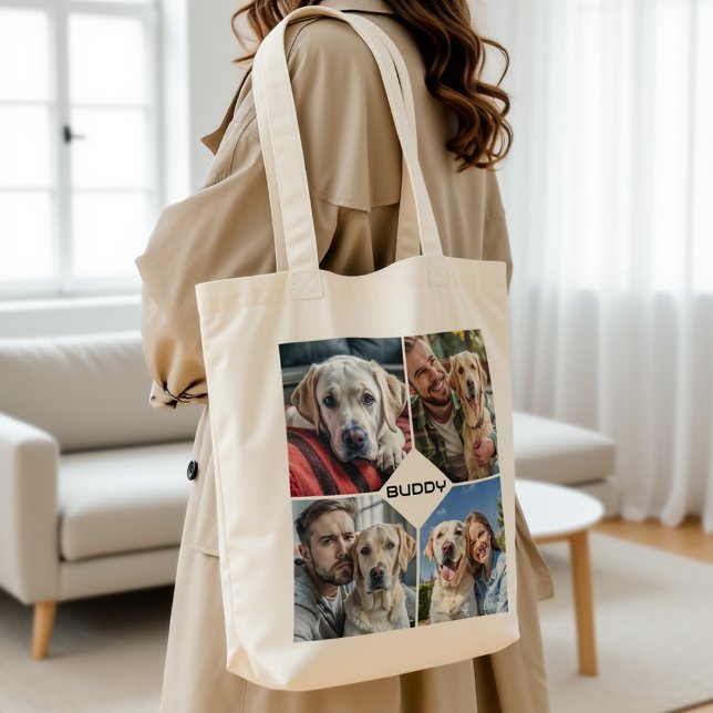custom dog photo collage pet  tote bag (Creator Uploaded)