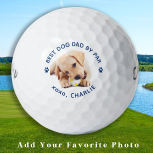 Custom Dog Photo Cute Personalised Paw Prints Golf Balls