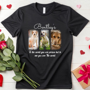 Custom Dog Photo Dog Dad Gift Dog Lover Pet Names T-Shirt
