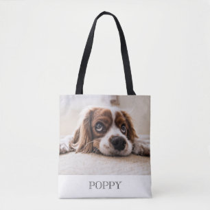 Custom Dog Photo Double Sided Tote Bag
