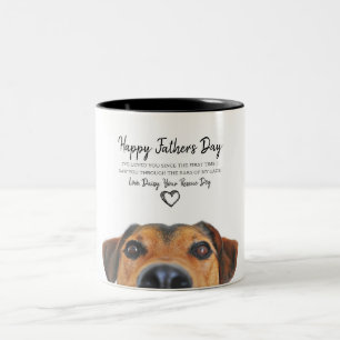 Custom Dog Photo Father's Day Mug From Rescue Dog