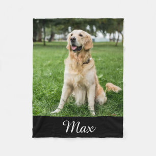 Custom Dog Photo Fleece Blanket