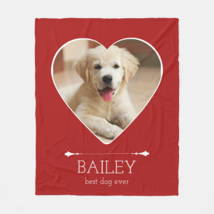 Custom Dog Photo Fleece Blanket