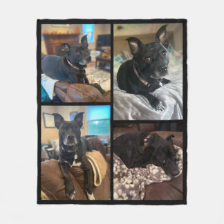 Custom Dog Photo Fleece Blanket