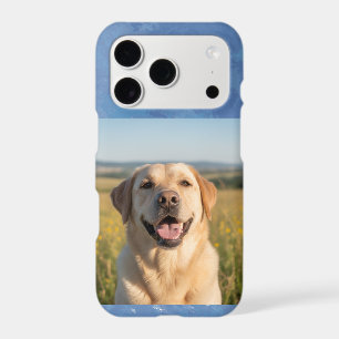 Custom Dog Photo Hand Drawn Blue Sky