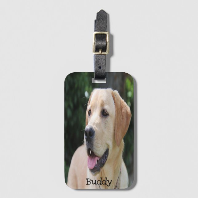Custom Dog Photo Luggage Tag (Front Vertical)