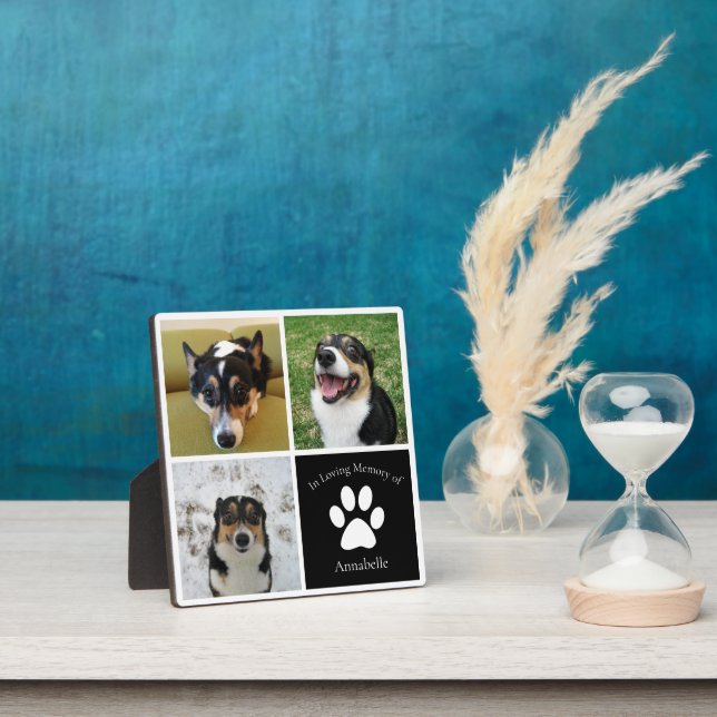 Custom Dog Photo Memorial In Loving Memory Pet Plaque (Insitu)