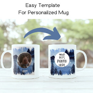 Custom Dog Photo Mountain  Coffee Mug