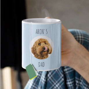 Custom Dog Photo Mug   Personalised Pet Dad Gift 