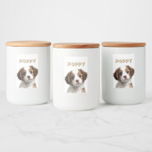 Custom Dog Photo & Name Food Container Label