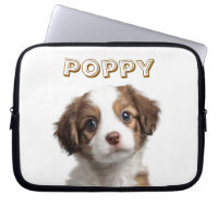 Custom Dog Photo & Name Laptop Sleeve