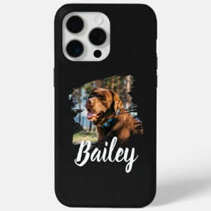Custom Dog Photo & Name Personalised iPhone 15 Pro Max Case